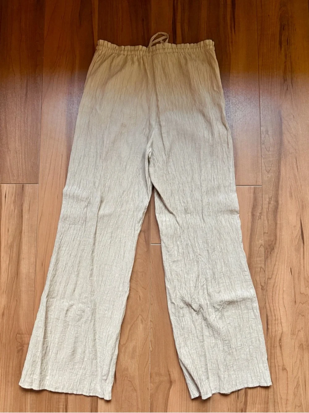 Beige Flowy Pants - Picture 2 of 3